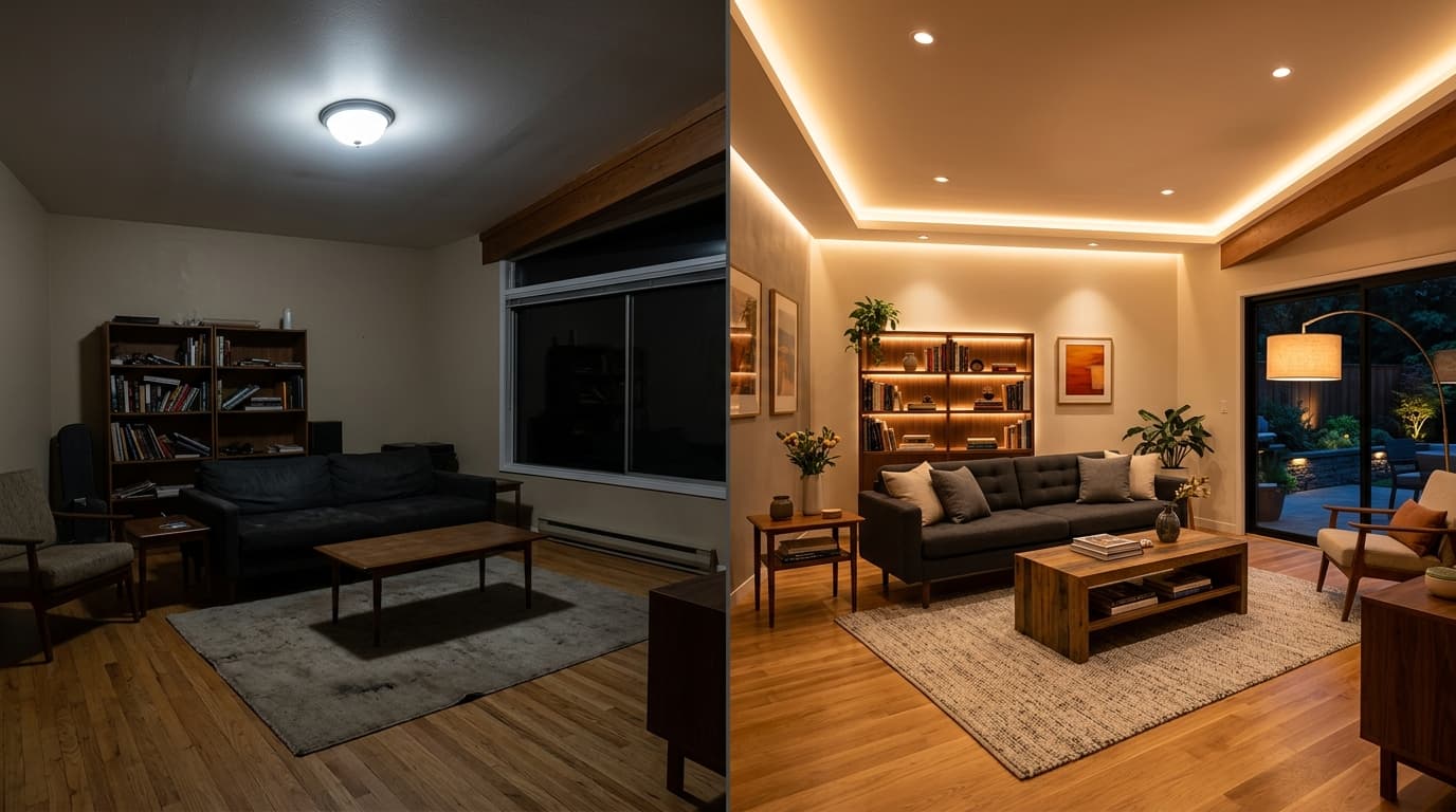 Architectural Lighting Design: Kelvin Color Temperature, 95+ CRI & Layered Illumination